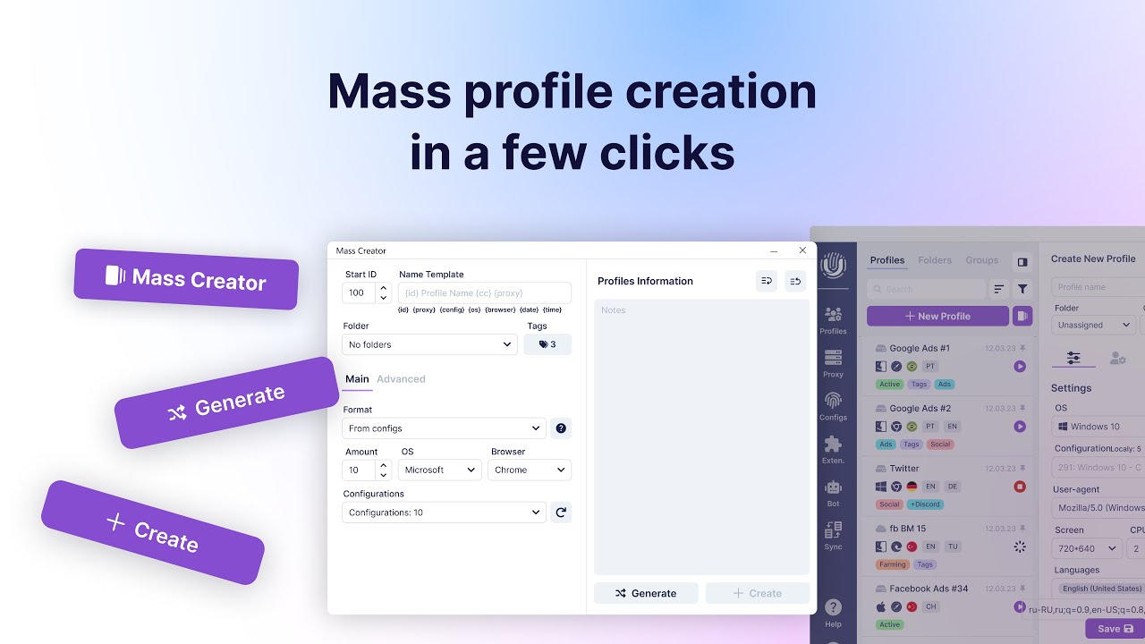 How to mass create profiles in the Undetectable anti-detection browser ...