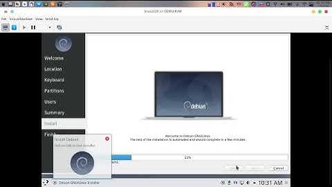 Installing Debian from Live ISO image.