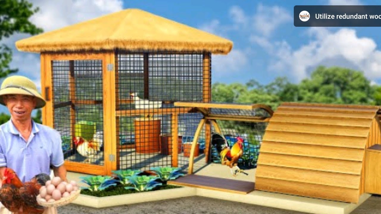 How turn scrap wood into amazing 2in1 chicken coop YouTube