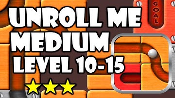 Unroll Me - Level 11 12 13 14 15 - Medium  3/3 Stars - Solution/Walkthrough - Android iOS