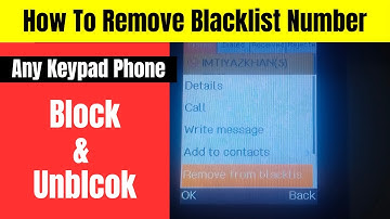 How To Add Or Remove Blacklist Number Any Keypad Mobile 2024