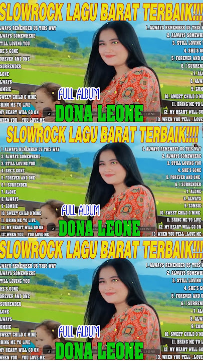 FULL ALBUM SLOW ROCK DONA LEONE LAGU BARAT⏩Woww VIRAL Suara Menggelegar Lady Rocker Indonesia