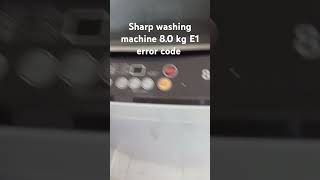 washing machine e1 error