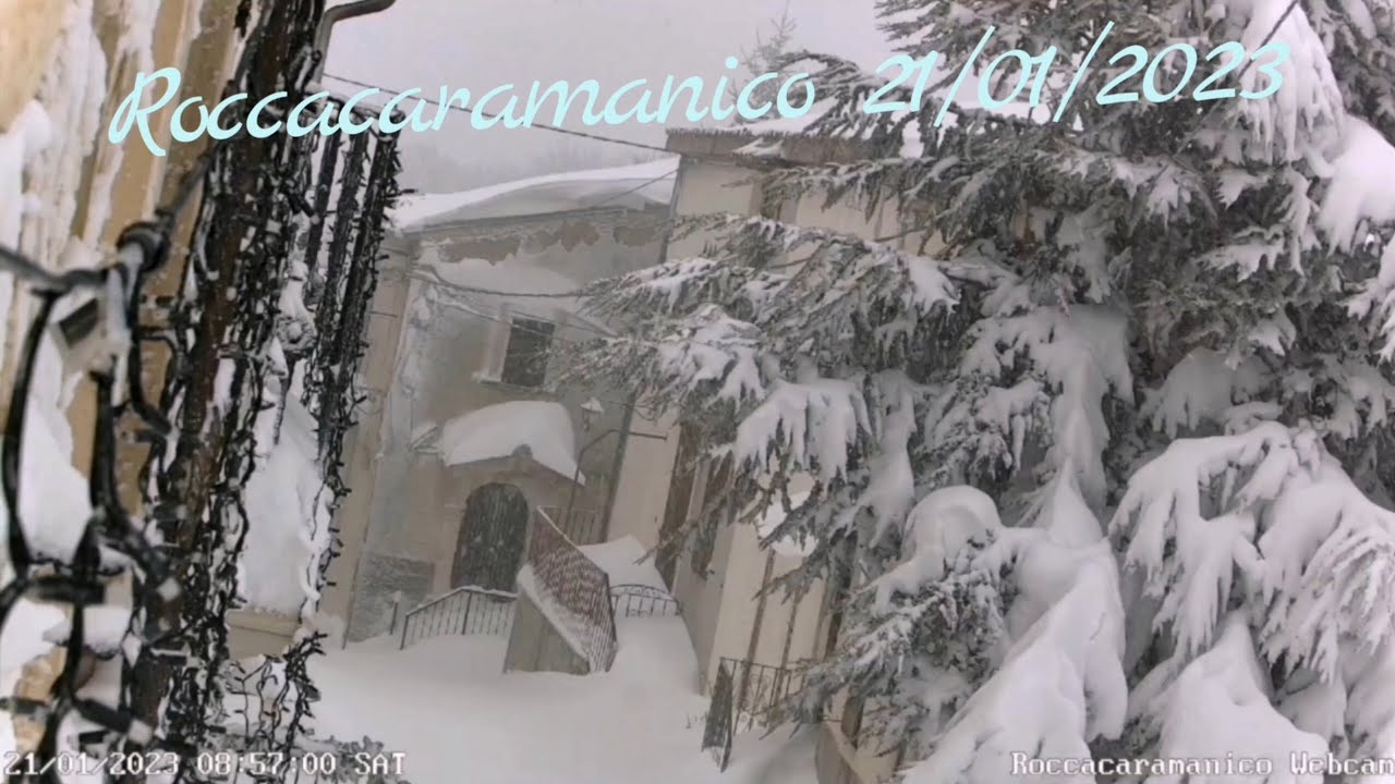 Neve a Roccacaramanico 20-21 gennaio 2023 - TIMELAPSE WEBCAM (quasi 100 cm in 12h! 🤯❄️)
