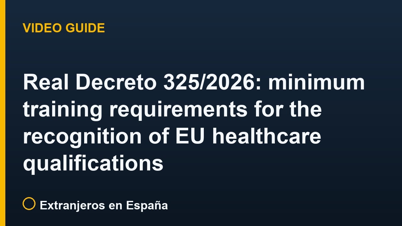 Real Decreto 325/2026: minimum training requirements for the recognition of EU healthcare qualifications (nursing, dentistry, pharmacy, veterinary medicine)
