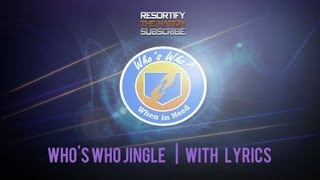 Who's Who Perk Jingle WITH On Screen Lyrics!