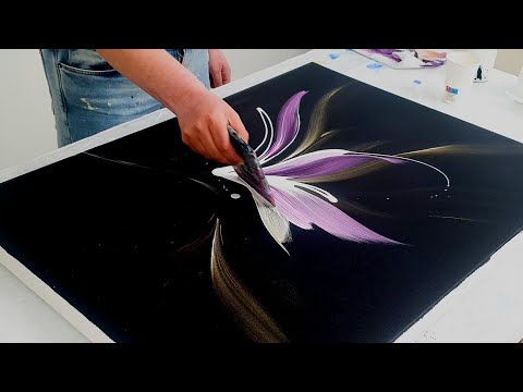 I tried someting TOTALLY Different and it came out Amazing! - Abstract Acrylic Flower