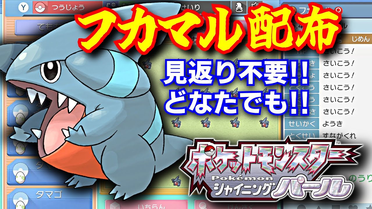 ダイパリメイク フカマル放流会場 欲しい方どなたでもどうぞ ポケモン Pokemon sp Youtube