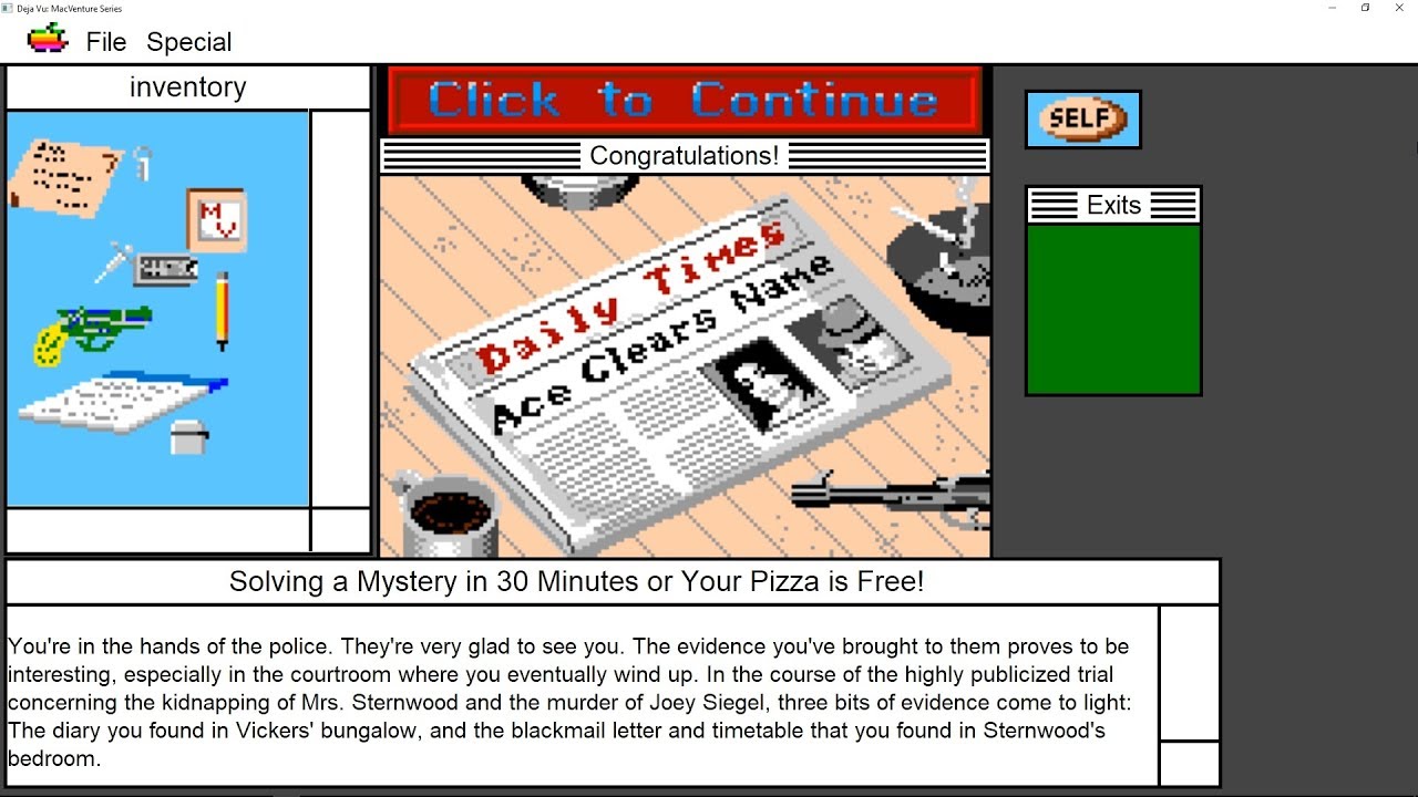 Deja Vu: A Nightmare Comes True Speedrun (Macventure Series) - Completing the Game in 2 Minutes