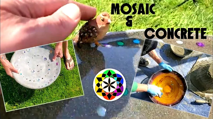Ideas/tricks for Mosaic Concrete Bowl bird bath and planters Garden art with your scrap fused glass