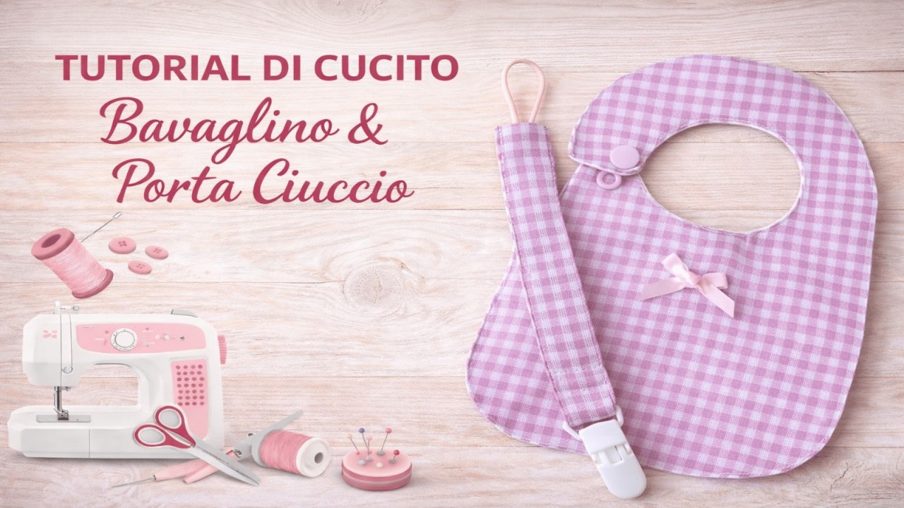 TUTORIAL bavaglino e porta ciuccio 🪡🎀 || con macchina da cucire