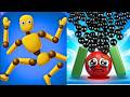 Hide Ball vs Ragdoll Gameplay | Smart Puzzle vs Crazy Physics Challenge 😂 (Tina Games Play)