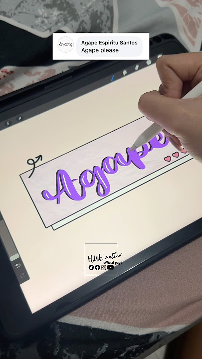 Agape digital calligraphy. name request granted #calligraphy #lettering #namerequest #reels