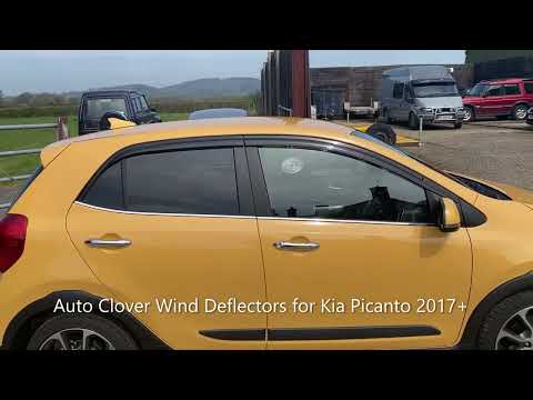 Auto Clover Wind Deflectors Set for Kia Picanto 2017+ 5 door (4 pieces)