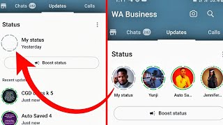 How to bring back WhatsApp status vertical style in new WhatsApp update