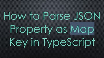 How to Parse JSON Property as Map Key in TypeScript