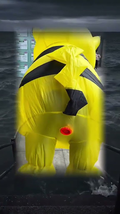 Trapped in a Fart-Filled Pikachu Suit 😷💨💛  #shortsfeed #farts