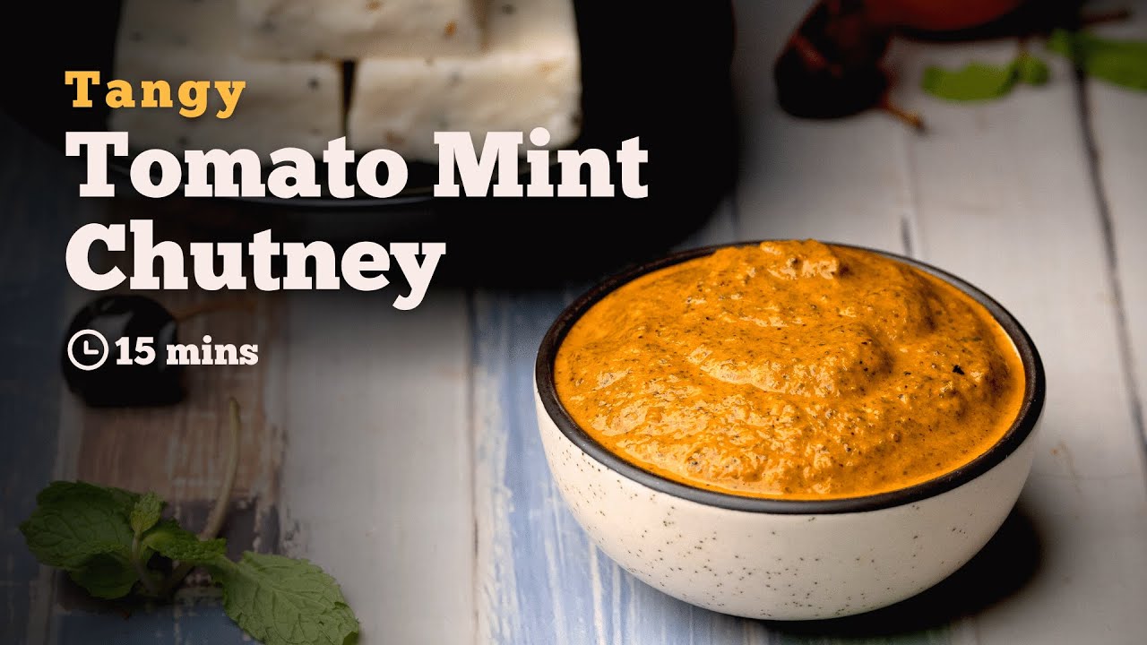 Tomato Mint Chutney Chutney Recipe Quick Chutney recipe Breakfast