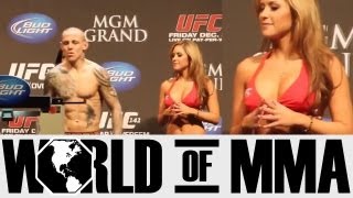 Brittney Palmer's Reaction to Ross Pearson at UFC 141 Weigh-ins | World of MMA
