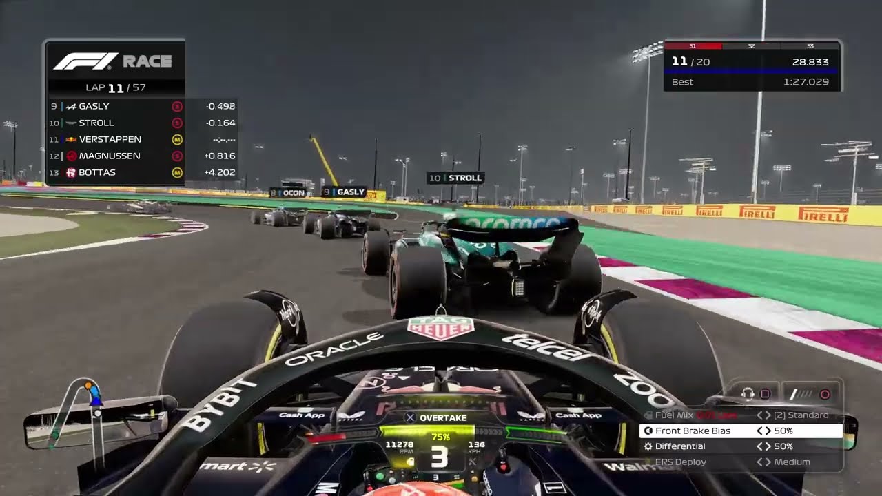 F1 23 GAMEPLAY QATAR 100% RACE MAX VERSTAPPEN