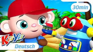 5 Kleine Affen | 30 Min | Kinderlieder - KiiYii Deutsch