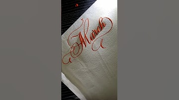 March in copperplate calligraphy #trending #march #calligraphy #lettering #art #viralvideo