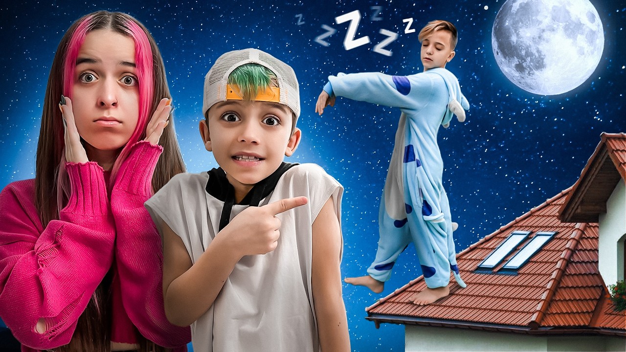 Марк и его старший брат - Лунатик! Ярик ушёл из дома среди ночи! Добрая детская история про Лунатика