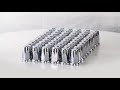 Push-On Nut Covers W/ Flange 33MM X 3.25 Inch Chrome Plastic Extra Tall - 60 Pack