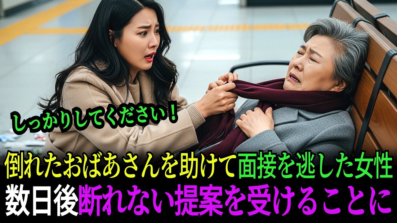 倒れたおばあさんを助けるため大手企業の面接を逃した就活生は、数日後、断ることのできない提案を受けることになるのだが...