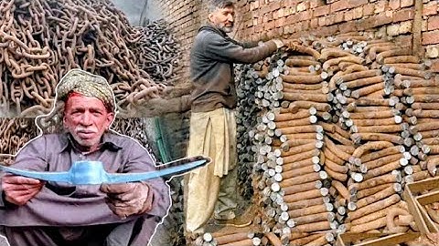 Amizing process of pickaxes through anchor cahins 