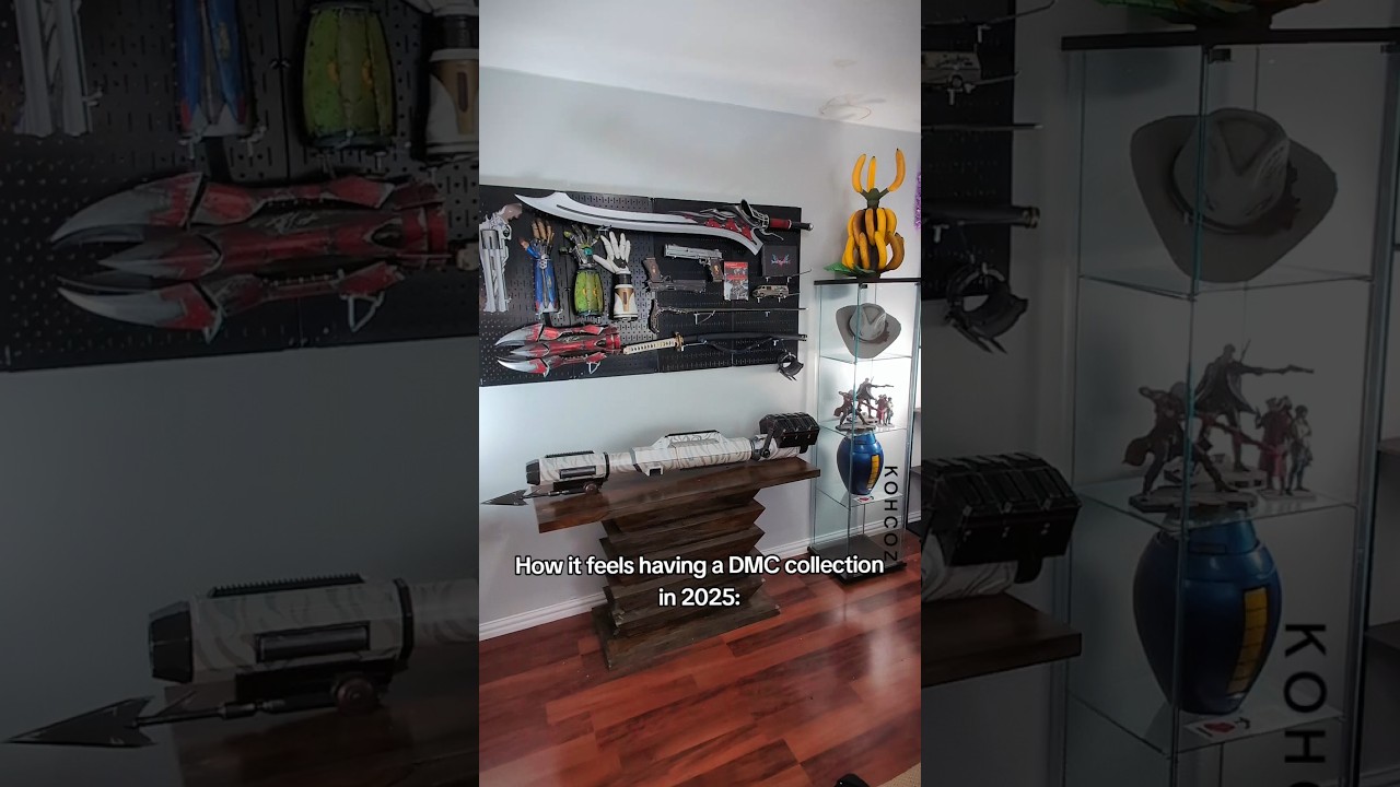 forgot how many props we made🤓 #dmc5 #devilmaycry #dante #vergil #nero #v #nico #cosplay #collection