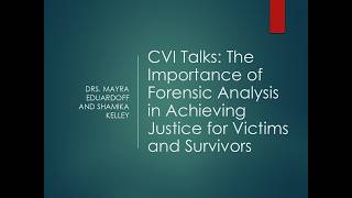 CVI Talks: Forensic Analysis, April 2026