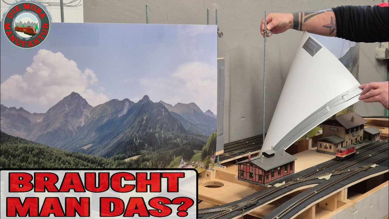 Ganz EINFACH zum Profi Hintergrund! Fotokulisse Montage und BAU Modelleisenbahn H0 1/87 Schmalspur