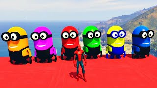 GTA 5 Red Spiderman VS Red/Green Minion!🔥Epic Ragdolls & Faills Gta 5 #2