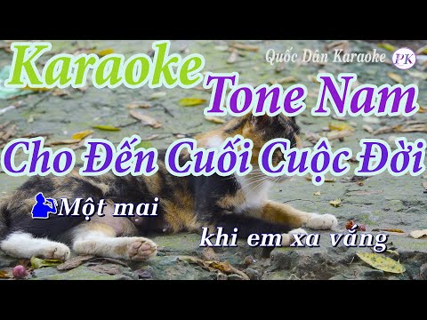 Karaoke Cho Đến Cuối Cuộc Đời - St:Trúc Hồ - Tone Nam (Rê# Thứ D#m) - Quốc Dân Karaoke