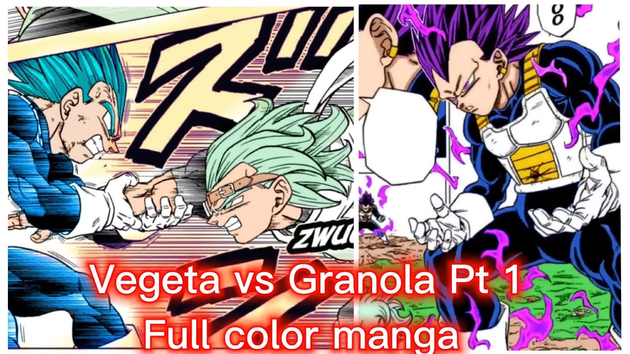 VEGETA VS GRANOLA Full color manga/Pt 1/ Dragon Ball Super - YouTube