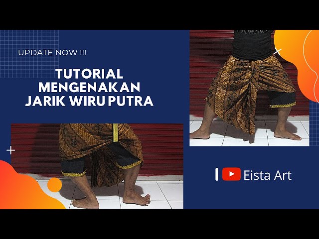 Tutorial Mengenakan Jarik Wiru Putra Tradisi Jawa (Surakarta) class=