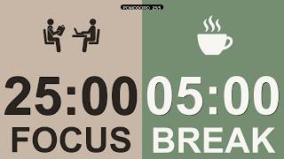 Deep Work Countdown: 2 Hours of 25/5 Pomodoro