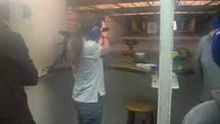 cute girl shoots gun, scares self screenshot 2