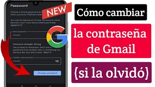 Cómo cambiar la contraseña de Gmail (si la olvidó) ||  Cambiar contraseña de Gmail (2023)