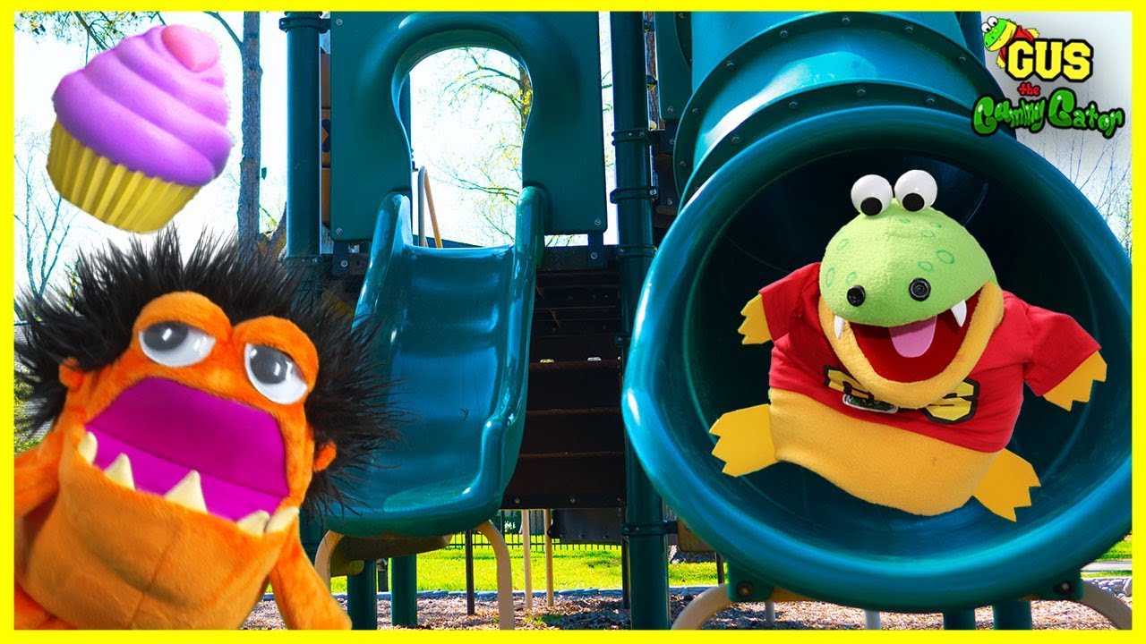 Hide and Seek at the Outdoor Playground Park + Pretend Play Squishie ...