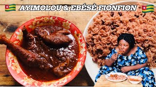HOW TO MAKE TOGOLESE’S AYIMOLOU (rice&beans)EBÉSÉ FIONFION(black chilli sauce)in Lomé Togo🇹🇬#foodie