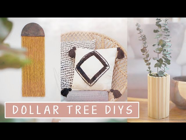 DIY Dollar Tree Room Decor | diy wall decor, diy vase, diy pillow