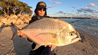 Big Trevally Fishing the Noosa River and Off the Rocks