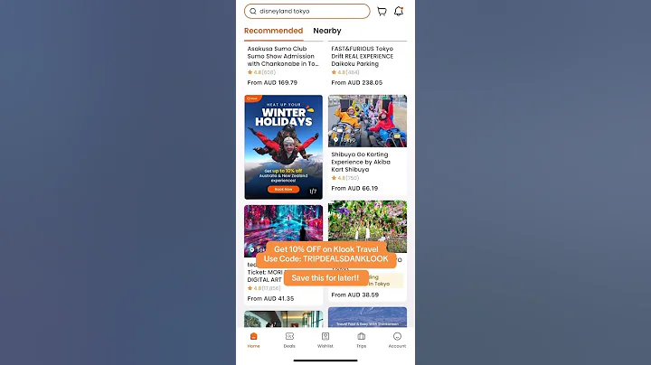 Save up to 10% on Klook. Use promo code: TRIPDEALSDANKLOOK #Klook#klookpromocode #klooktravel #save