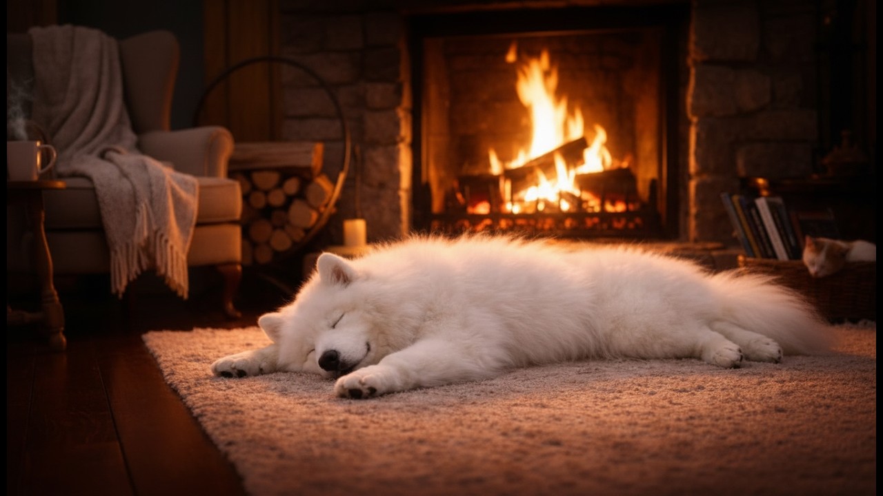 Snowy Slumber by the Hearth ❄️ Cozy Winter Cabin  | Relaxing Jazz for Deep Sleep