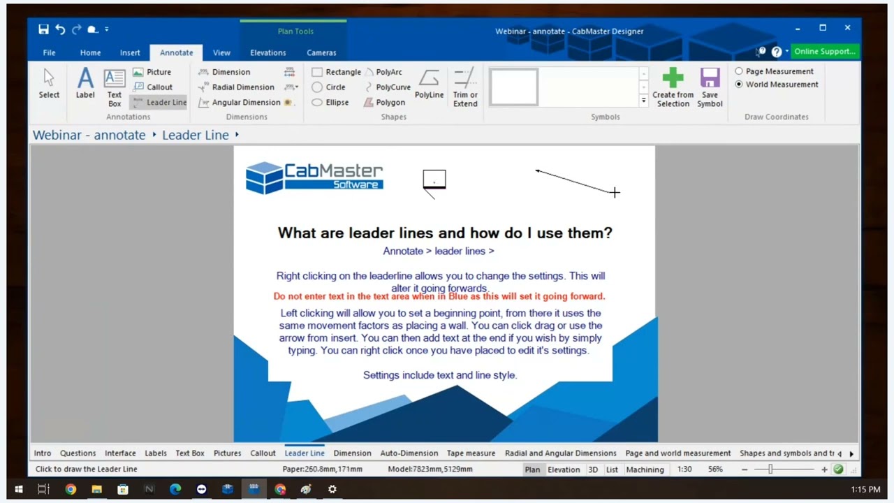 WEBINAR: Enhancing your CabMaster Drawings with Annotations
