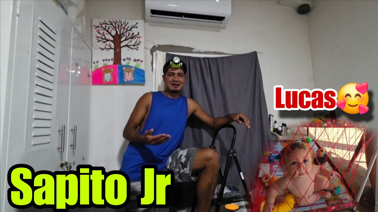 Sapito nos hace el mantenimiento del aire acondicionado😱Miren Luquitas como anda por el calor🥵