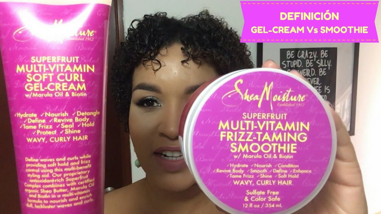 Shea Moisture MultiVitamin FrizzTaming Smoothie Vs Soft Curl Gel