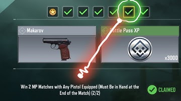 Win 2 MP Matches with Any Pistol Equipped (Must Be in Hand at the End of the Match